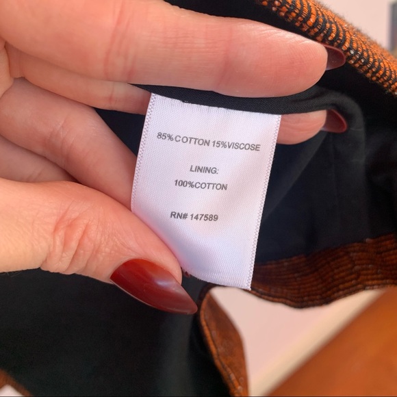 Robert Rodriguez Orange and Black Jacket, Size: 6 - Picture 8 of 11